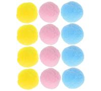 YARNOW 12Pcs Cat Balls Soft Plush Indoor for Interactive Play Portable Travel Kitten Supplies Durable Fun Balls Active for Cats