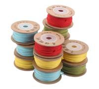 YARNOW 12pcs Chinese Knotting Cotton Cord for Jewelry Making Hand Woven Thread Red Blue Fruit Green Bracelets Beading DIY Crafts