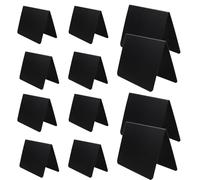 YARNOW 12pcs Decorative Price Boards Mini Blackboards Plastic Billboard Table Decor Writing Notice Black Double-Sided Chalkboards for Photo Prop and Home Decor