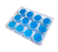 YARNOW 12pcs Diamond Picture Glue Sky-Blue Plastic Bottles DIY Diamond Drawing Wax Kit with Storage Box for Nail and Decoration
