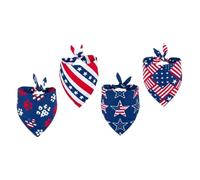 YARNOW 12pcs Independence Day Decorative Pet Bandanas for Dogs and Cats Triangle Scarves for Puppies Soft and Comfortable Pet Neckerchiefs Holiday Accessory for Furry Friends