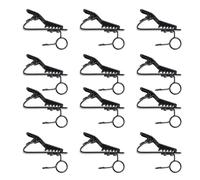 YARNOW 12pcs Lapel Lavalier Clip Microphone Clip Metal High Steel Wire Black Easy Fix Mini Collar Microphone Convenient for Personal Karaoke and Voice Recording