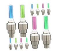 YARNOW 12pcs LED Bike Wheel Lights Low Power Consumption Valve Stem Tire Lights for Night Riding Safety Multipurpose Cycling Accessories with Red Blue Green Yellow Colors