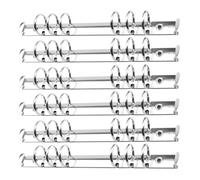 YARNOW 12pcs Metal Ring Binder 6-Hole Lightweight Loose-Leaf Clips for School and Business Office Replacement