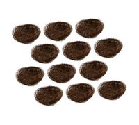 YARNOW 12pcs Mini Artificial Bird Nests for Garden Birds Canary Nesting Material Faux Nest Decor Garden Photography Props