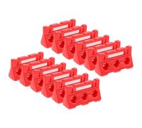 YARNOW 12Pcs Miniature Traffic Fences Set for, Red Traffic Barricade Road Barriers, Early Learning Street Signs Playset for Cognitive Development and Safety Education