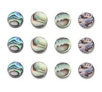 YARNOW 12pcs Natural Abalone Inlay Dots 6mm Fingerboard Markers for Guitar, Ukulele, Bass and Mandolin with Easy Installation and Versatile Compatibility