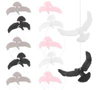 YARNOW 12pcs Plastic Dove Ornaments with Realistic Design and Artistic Touch, Versatile Use for Cake Toppers and Outdoors, Conveying Peace and Good Wishes, Dove Pendant Random Color