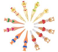 YARNOW 12pcs Plastic Golf Tees with Fun Cheerleader Designs for Golf Enthusiasts Easy to Use and Marking Ball Position for Courses and Competitions Random Color