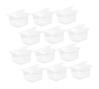YARNOW 12Pcs Portable Transparent Plastic Reptile Cage Ventilative Enclosure for Feeding and Breeding Small Pets Like Snakes Spiders Lizards Hermit Crabs