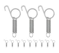 YARNOW 12pcs Rabbit Cage Hooks Pet Cage Door Hook Prevent Animals from Escaping Portable Stainless Steel Spring Latch for Pet Door Bird Chicken