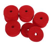 YARNOW 12pcs Red Double-layer Cymbal Felt Pads 3.6x1cm Drum Felt Washers for Cymbal Protection and Dampening Replacement Drum Accessories for Practice and Performance