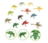 YARNOW 12Pcs Simulation Frogs and Toads Model Realistic Tropical Forest Amphibian Figures Educational Playthings for Learning and Party Decor
