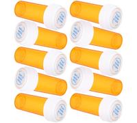 YARNOW 12Pcs Transparent Medicine Organizer Bottles Small Portable Pills Carrier for Travel Daily Storage with Dual-use Caps for Convenient Medication Management