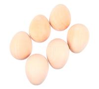 YARNOW 12pcs Unpainted Wooden Eggs for Easter Craft Decorations, Realistic Looking Wood Material, for Hands-on Practice and DIY Painting at Parties Or Kitchens