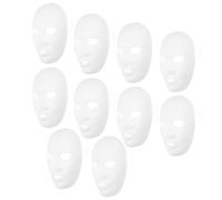 YARNOW 12pcs White Mask Full Face Halloween Costumes DIY Painting Plastic Masks Comfortable Fit for Christmas Carnival Party Accessories