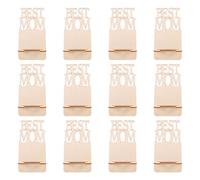 YARNOW 12pcs Wooden Phone Stand for Desk with Easy Assembly, Creative Artful Decoration, and Workspace Accessory, Wood Mobile Stand for Office or Home Use