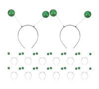 YARNOW 14pcs Glitter Antenna Headbands, Costume Headpiece Set, Green
