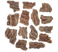YARNOW 14pcs Reptile Bark Climbing Platform Hiding Hut Encourages Climbing Natural Terrarium Decorations for Reptile Habitat Accessories for Snakes Lizards Geckos Multi-dimensional Cork Bark Decor