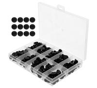 YARNOW 150pcs Black Rubber Pin Backs with Locking Clasp Universal Non-Slip Brooch Backings for Lapel Pins Hats and Medals for Jewelry Making and Crafts