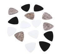 YARNOW 15pcs Felt Guitar Picks Ukulele Picks Mellow Authentic Sound Black White for Playing Ukulele Beginner Music Instrument Accessories