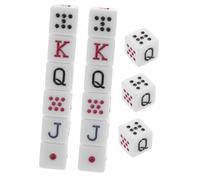 YARNOW 15pcs Funny Dice Game Acrylic Poker Dices Liars Dice Birthday Party Game Props for Ktv Bar