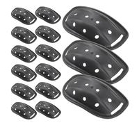 YARNOW 15pcs Helmet Chin Pads for Hard Hats and Skating Helmets with Tool-free Installation and Chin Protection Suitable for Soccer and Electric Bike Use Sturdy Black Plastic