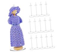 YARNOW 15pcs Transparent Doll Support Stands Figure Display Holders Figures Dolls Easy Setup Sturdy Plastic Showcase Your Collection