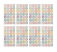 YARNOW 16 Sheets of Hole Reinforcement Stickers for Loose-Leaf Paper Binder Ring Labels with Adhesive Material, Easy to Remove and Suitable for Calendars and Library Use