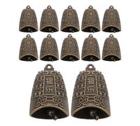 YARNOW 16pcs Antique Copper Mini Dragon Bell Charms for Crafts Small Chinese Feng Shui Pendant Vintage Gold Tone Bells for Nursery Mobile Decoration DIY Jewelry Making