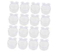 YARNOW 16pcs Aquarium Red Feeding Cup Fish Food Feeder Food Holder for Freshwater Saltwater Tanks Red Worm Cup for Guppy Betta Shrimp and Aquatic Plants