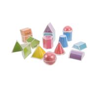 YARNOW 16pcs Folding Geometry for Students Interactive Geometric Solids Construction Kit Classroom Math Teaching Materials for Exploring Area Volume and Spatial Reasoning