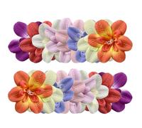 YARNOW 16pcs Orchid Flowers Artificial Silk Flower Head Realistic Design and Lifelike Silk Cloth Material into Hair Accessories for Photo Props on The Wedding Ceremony