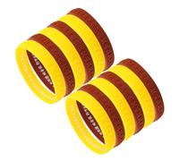 YARNOW 16pcs Silicone Wristbands Reusable Flexible Bracelets with Sanskrit Design for Sports Teams and Casual Wear and Yellow Silicone Clapping Bands