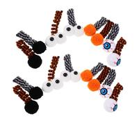 YARNOW 16pcs Spring-loaded Cat Toy Fuzzy Kitten Balls for Halloween Interactive Coil Toy Plush Balls for Indoor Cats