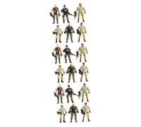 YARNOW 18 Pcs Soldier Figurines Plastic Military Model with Smooth Edges Safe for Boys Imaginative Play Random Styles