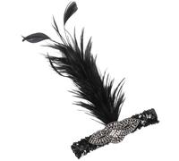 YARNOW 1920S Plume Headband for Women Vintage Roaring 20S Hair Accessory Tea Party Headpiece Elegant Plume Hairband for Wedding and Costume