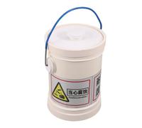 YARNOW 1l Polypropylene Waste Barrel with Wide Mouth and Leakproof Lid, Acid and Alkali Resistant Laboratory Crock for Industrial Use and Lab Hygiene Management, Easy to