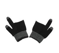 YARNOW 1pair Touchscreen Gaming Finger Gloves Breathable Anti-sweat Two-finger Design for Gamers Comfortable Elastic Fit Controller Use Phones and Devices