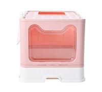 YARNOW 1Pc Cat Litter Box for Kittens Splash Design Capacity Pet Pan Foldable and Enclosed Face for Home