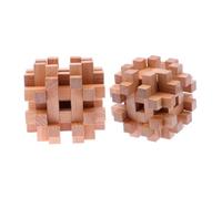YARNOW 1pc Creative Wooden Luban Lock Puzzle Interlocking Brain Teaser for Adults Educational Plaything for Developing Dexterity Logical Thinking Burlywood