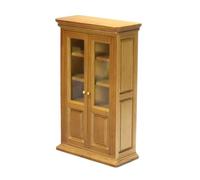 YARNOW 1pc Mini Vertical Cabinet Doll House Maroon Micro Scene Bookcase for Desktop Decor and Environmental Friendly Vertical Bookcase Model for Home Office and Use