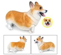 YARNOW 1PC Welsh Corgi Figure Model Realistic Plastic Animal for Creative Decorative Corgi Model Cognitive Learning Play for Home Office Decor