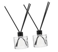 YARNOW 1set Aromatherapy Diffuser Bottles with Black Perfume Sticks Transparent Glass Essential Oil Volatile Bottles for Home Fragrance and Refillable Scent Diffusing