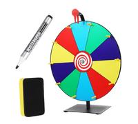 YARNOW 1Set Blank Prize Wheel Tabletop Spinning Wheel for DIY Raffles and Parties Erasable Prize Roulette Wheel with Pen and Eraser Game Props for Carnival
