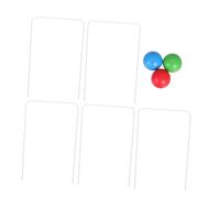 YARNOW 1Set Croquet Game Wooden Balls Metal Goal Hoops for Promotes Strategy Coordination for Lawns Gardens