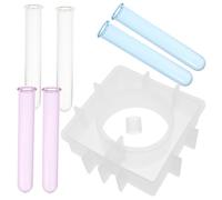 YARNOW 1set Decorative Plant Tube Vase Mold Test Tubes for Hydroponics Silicone Base for Diy Floral Arrangements for Home Decor