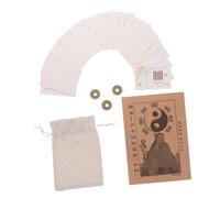 YARNOW 1Set I Ching Beginner Card Deck Hexagram Cards with Instruction Guide Wealth Coins Chinese Divination Luck Cultural Significance for Home Office Decor
