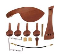 YARNOW 1Set Jujube Wood Violin Accessories Tuning Peg Chin Rest Tailpiece Balance Rope Cork Durable and Premium Quality for Violins Light Yellow Finish