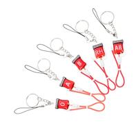 YARNOW 1set Keychain Unique Pendant Holders for Keys Mobile Phone and Stylish Halloween Decor Ab Rh Type Design 5pcs